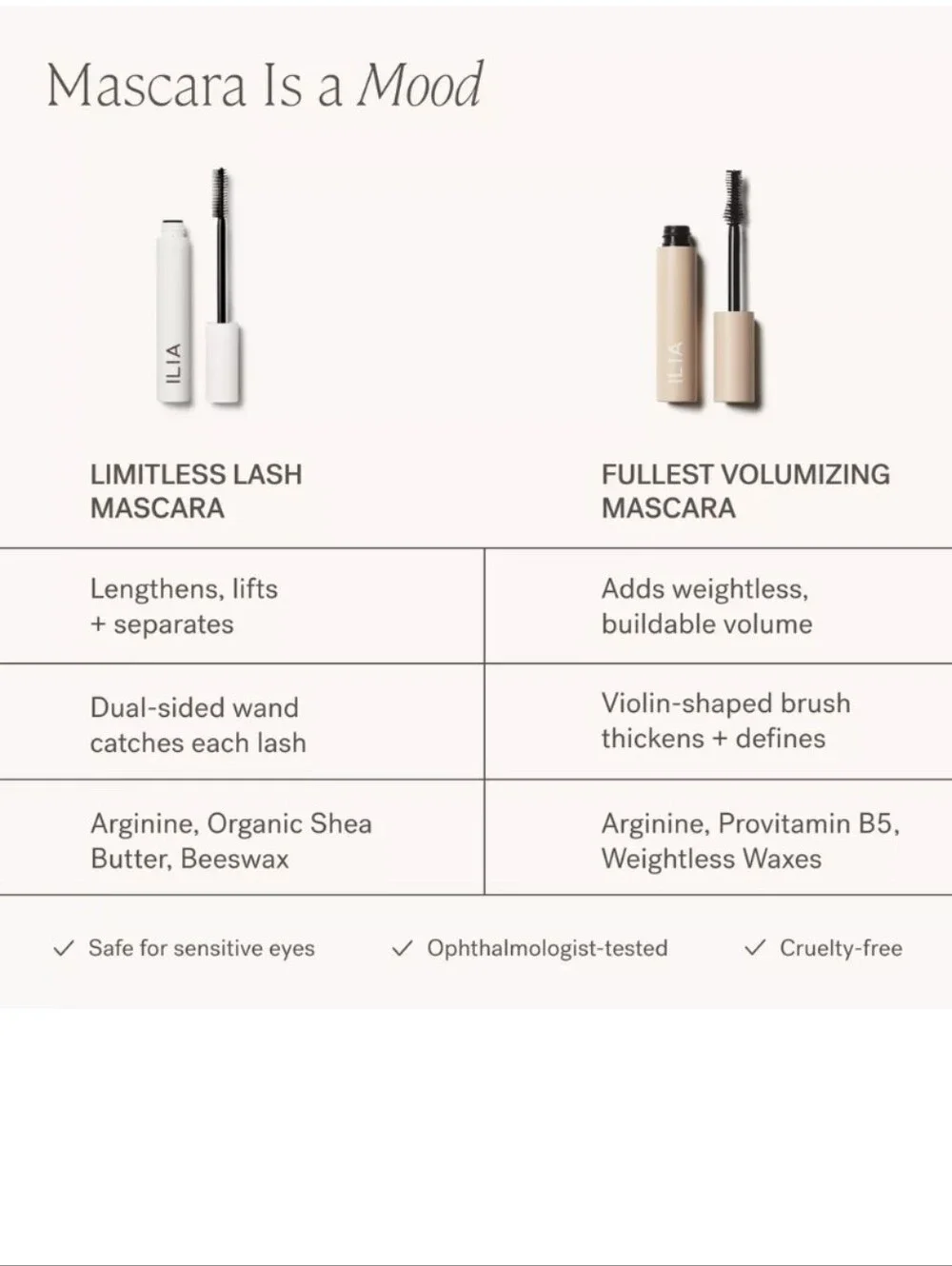 ILIA Fullest Volumizing Mascara: Black, 9.5ml (Full Size), NIB